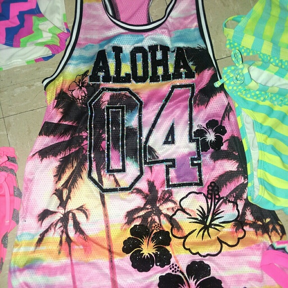 Justice bundle of 7/8 swimwear and shoes - Picture 3 of 7